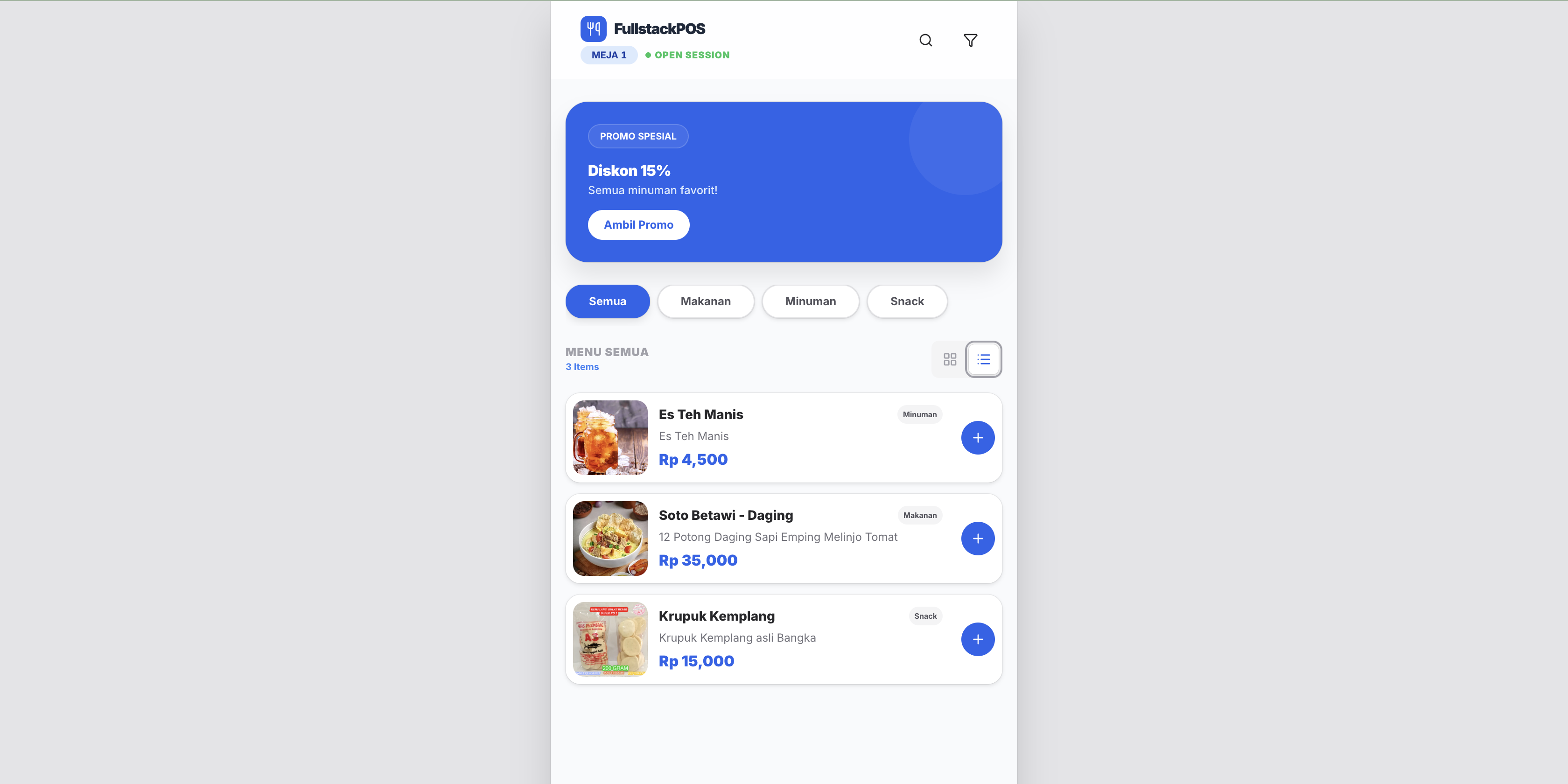 FullstackPOS App Screenshot